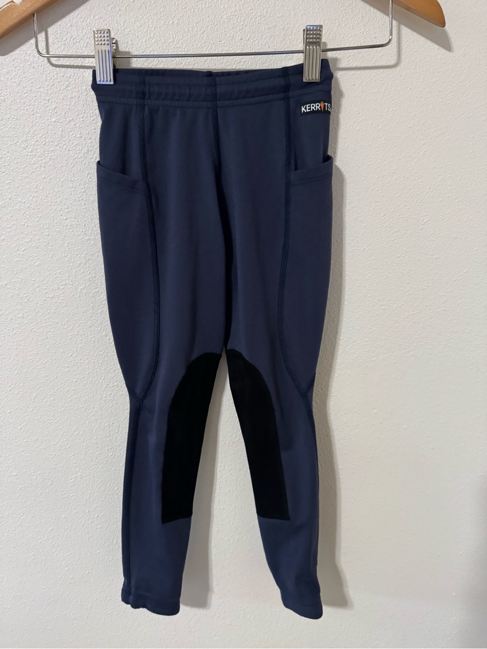 Kerrits Performance Knee Patch Pocket Riding Tight Nightsky Blue Equestrian-XS